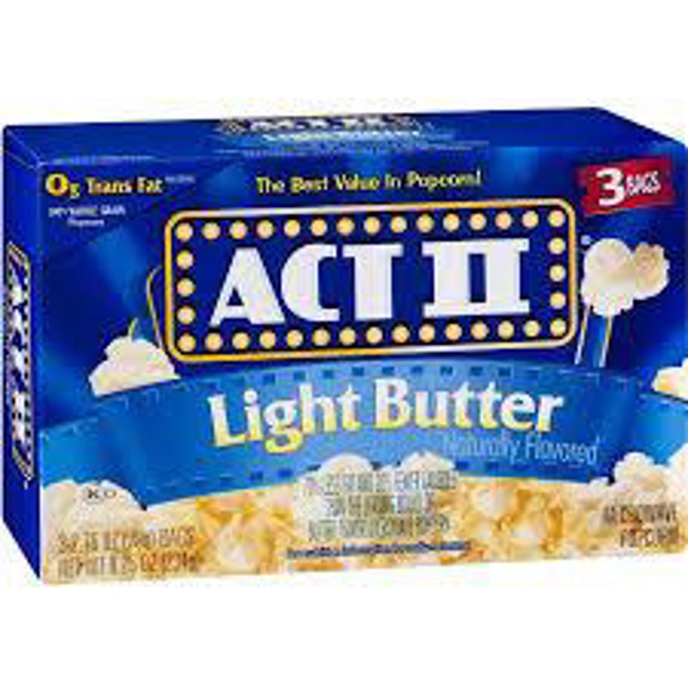 Orville Redenbacher Act II 3 Pack Light Butter Microwave Popcorn 12ct 8.25oz