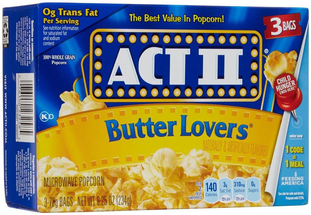 Orville Redenbacher Act II 3 Pack Butter Lover 12 ct 12ct 8.25oz