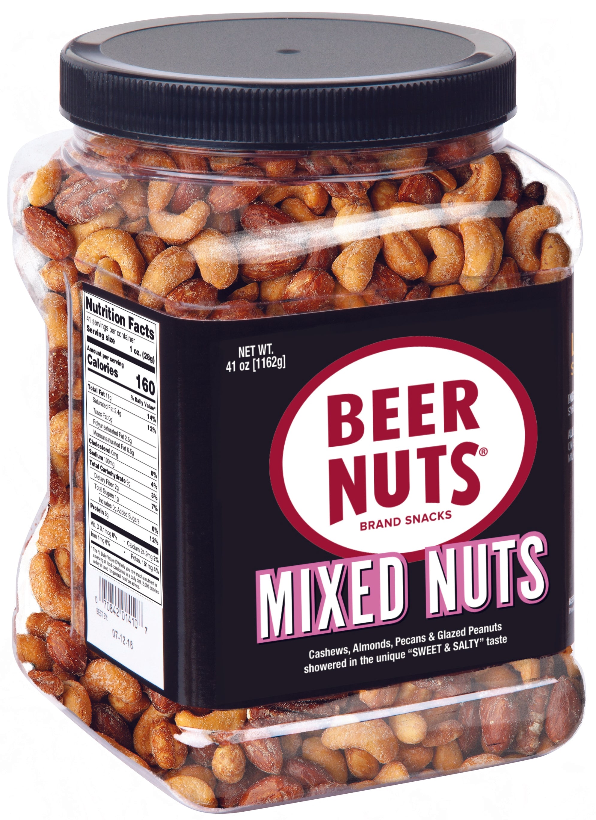 BEER NUTS 41oz Mixed Nuts PET Jar Case (12ct)