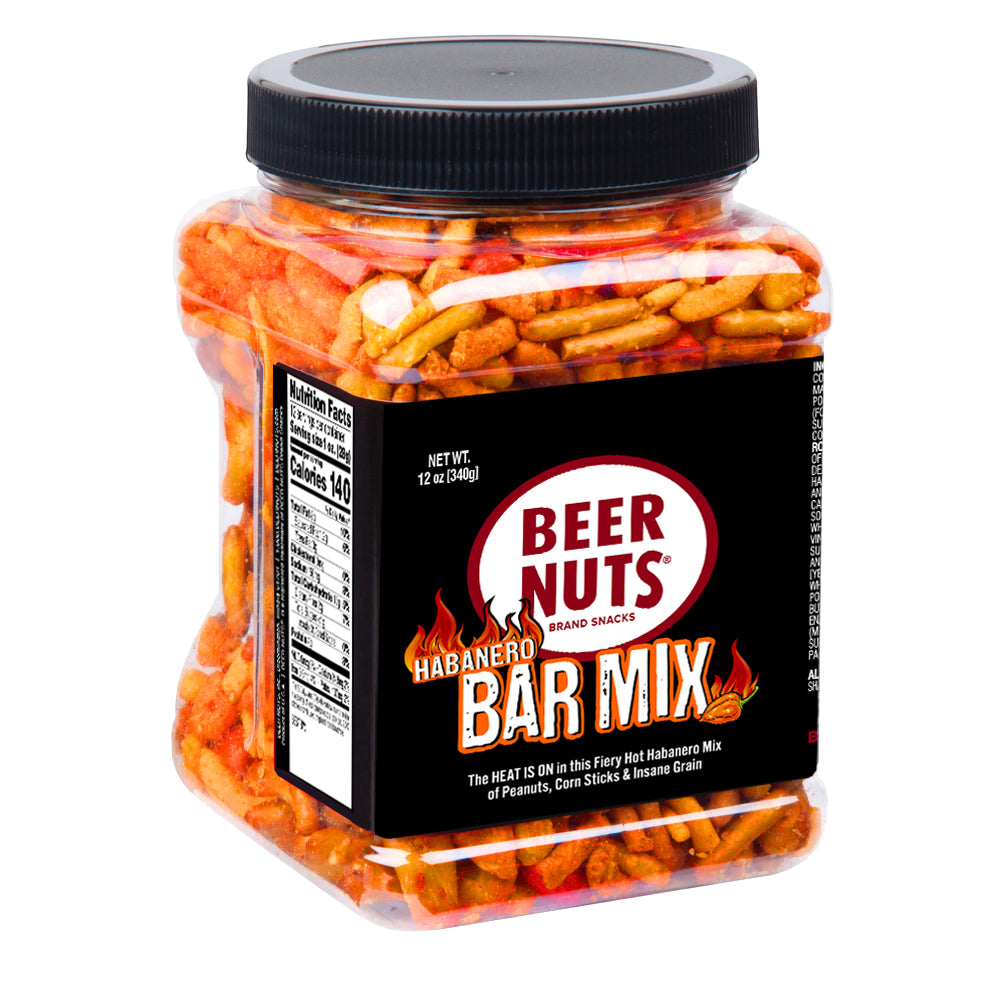 BEER NUTS PET Jar Habanero Bar Mix 12oz 1/6ct