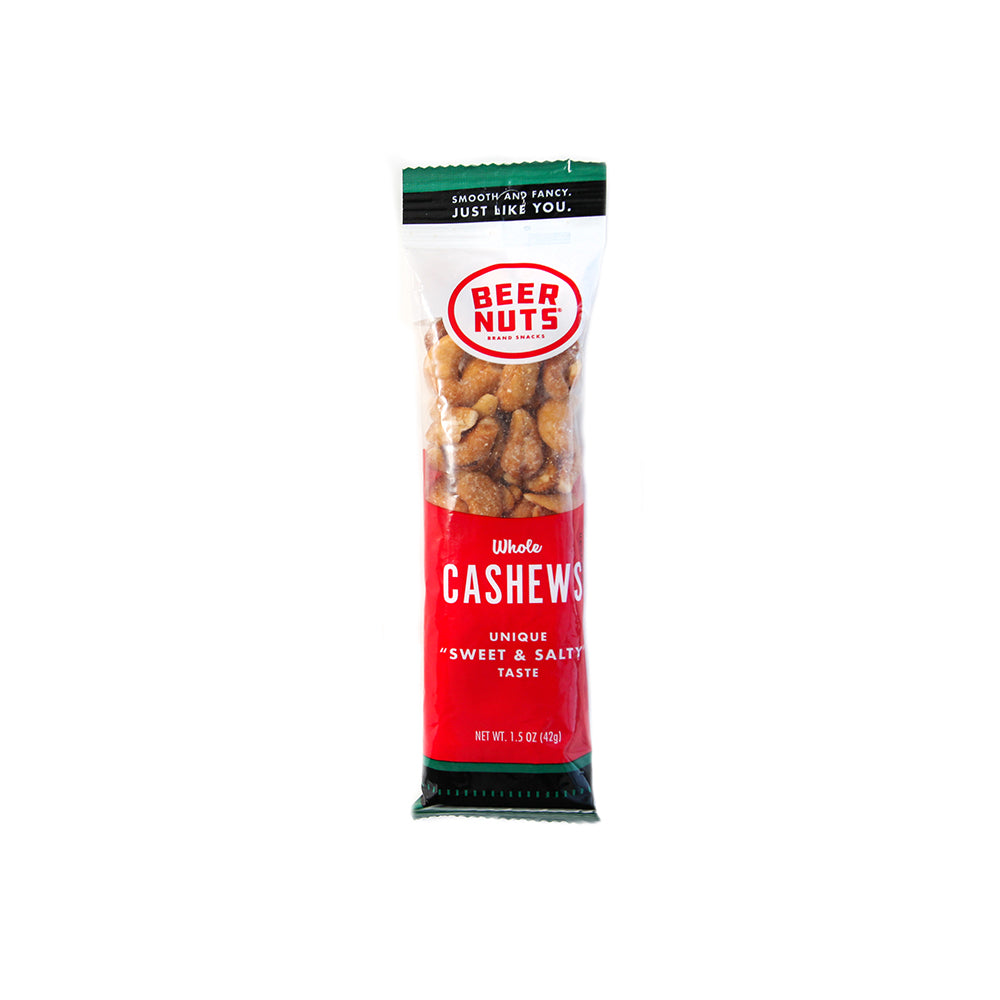 BEER NUTS Cashews 1.5oz Tube 30pc Keg