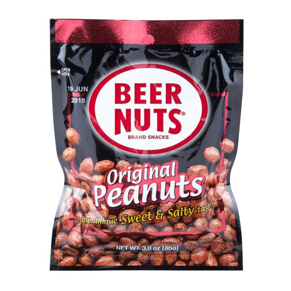 BEER NUTS Original Peanut 3oz Clip Strip Master 6/12ct