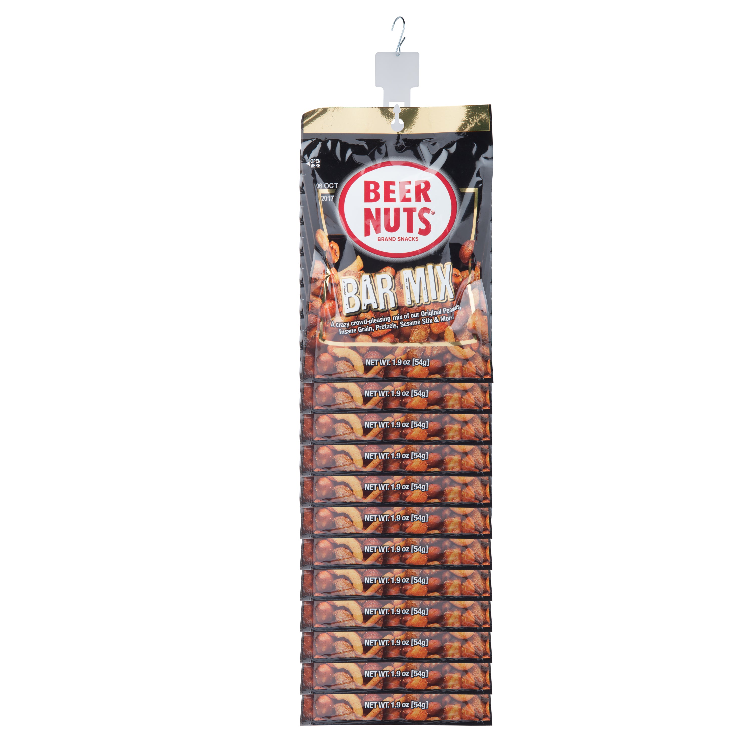 BEER NUTS Bags Original Bar Mix 1.9oz Clip Strip 6/12ct