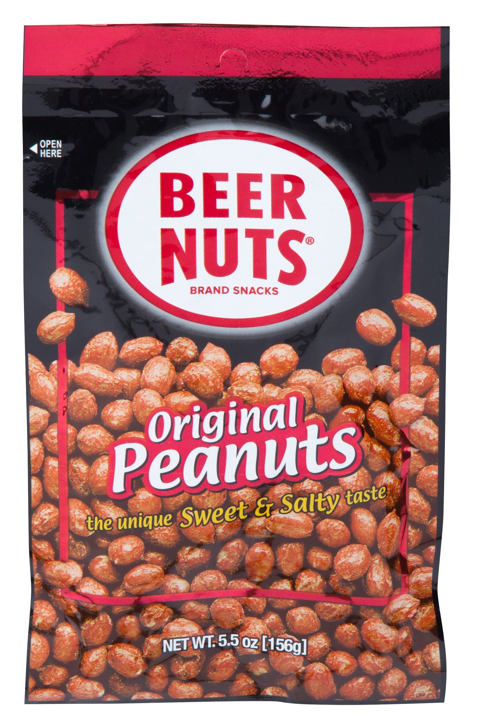 BEER NUTS VP Bags Original Peanut 5.5oz Clip Strip 6/8ct