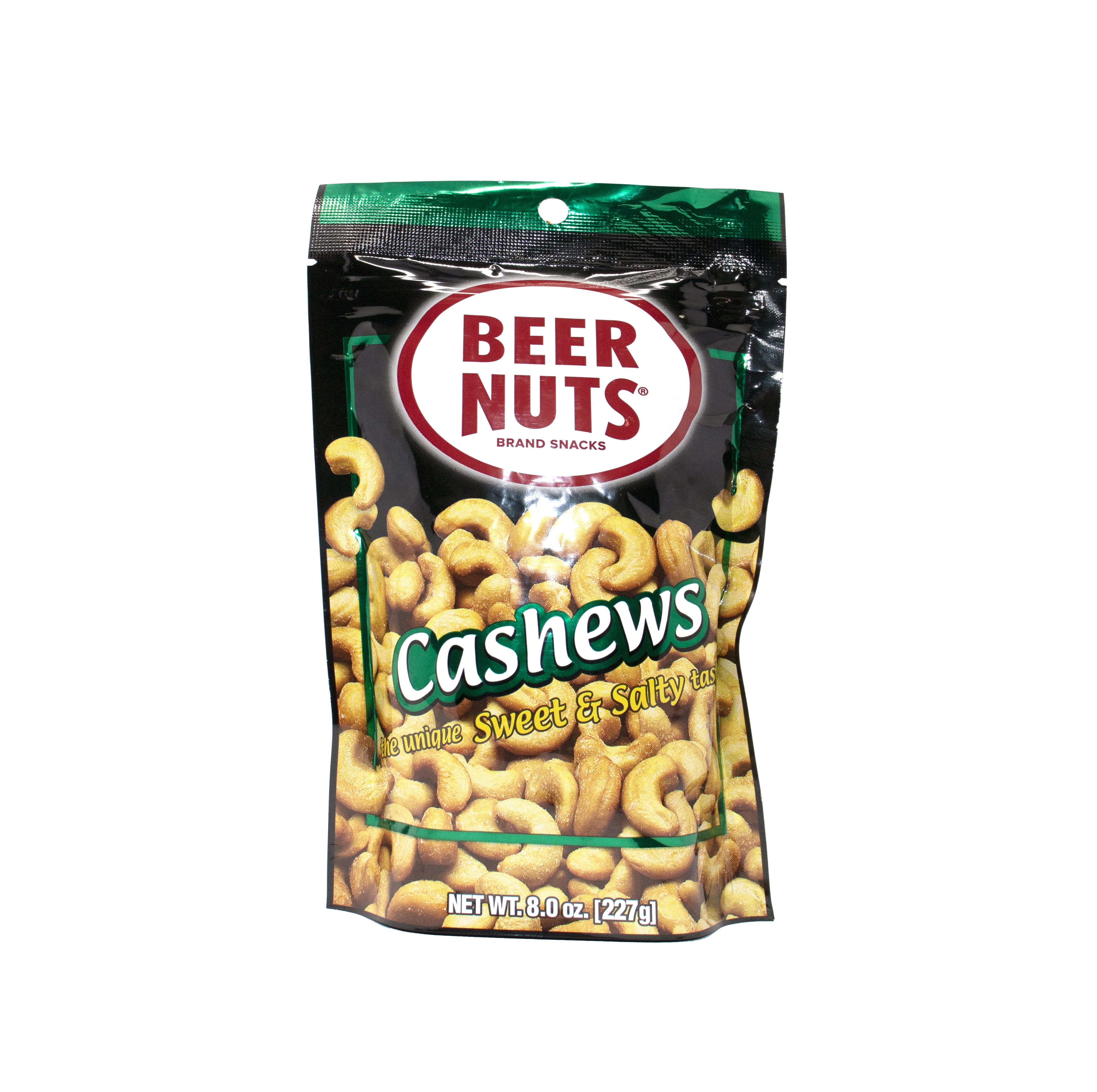 BEER NUTS Cashew 8 oz. Stand Up Pouch 1/6ct