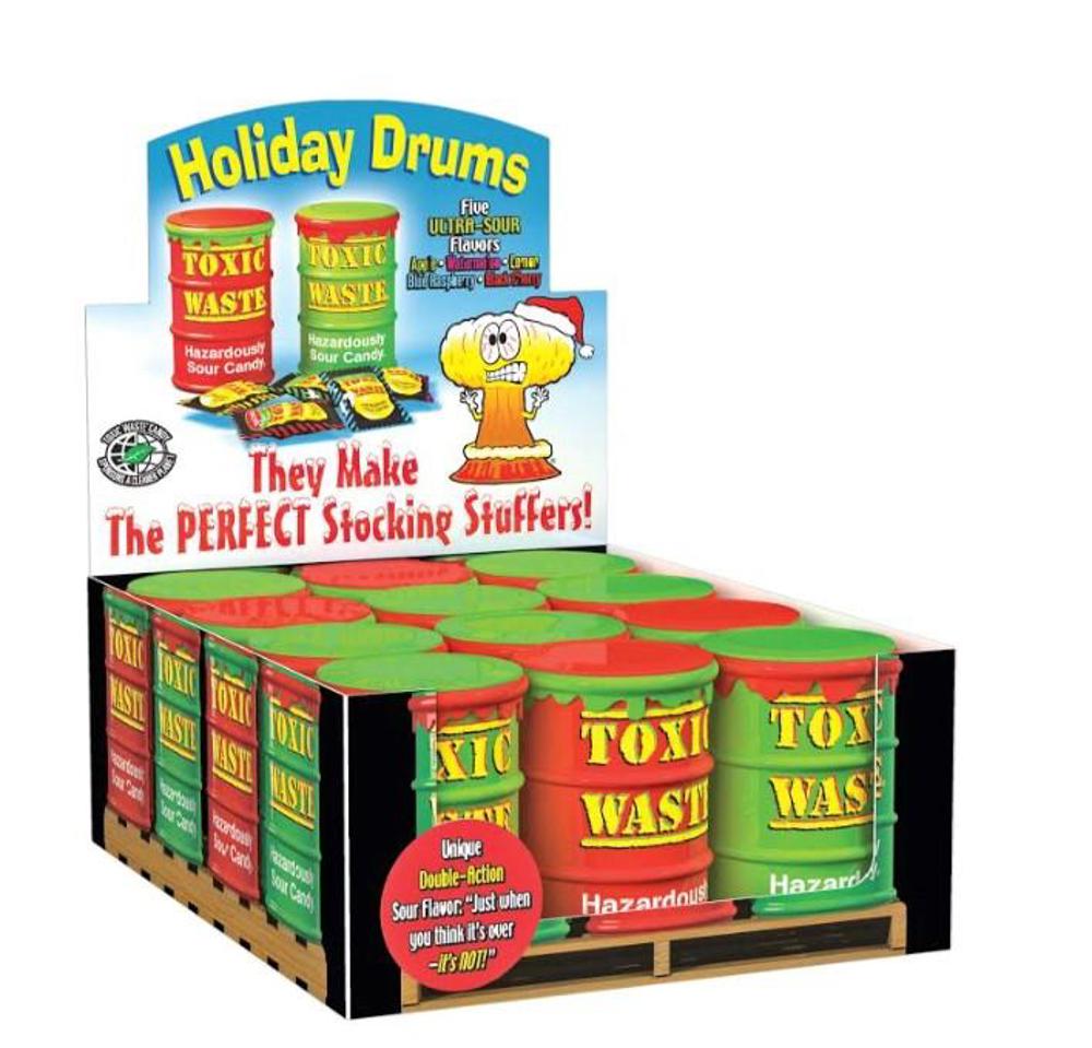 Toxic Waste Christmas Holiday Drums 12/12ct