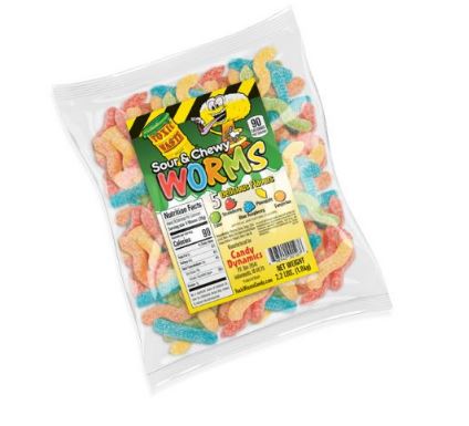 Toxic Waste Bulk Sour & Chewy Astd. Wormss Bag 10ct 2.2lb