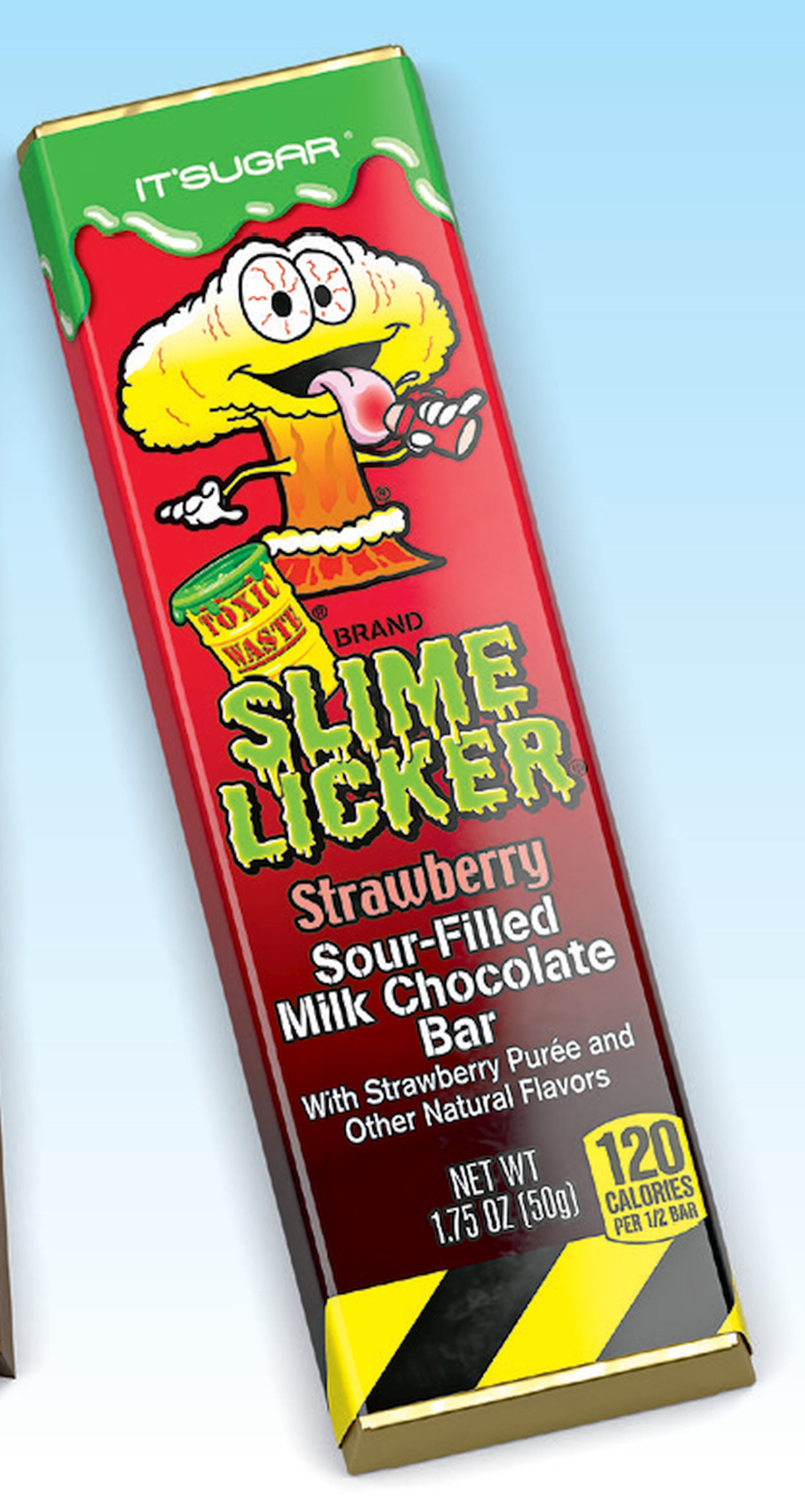 Toxic Waste Slime Licker Choc Bar Strawberry 1.75oz 6/24ct