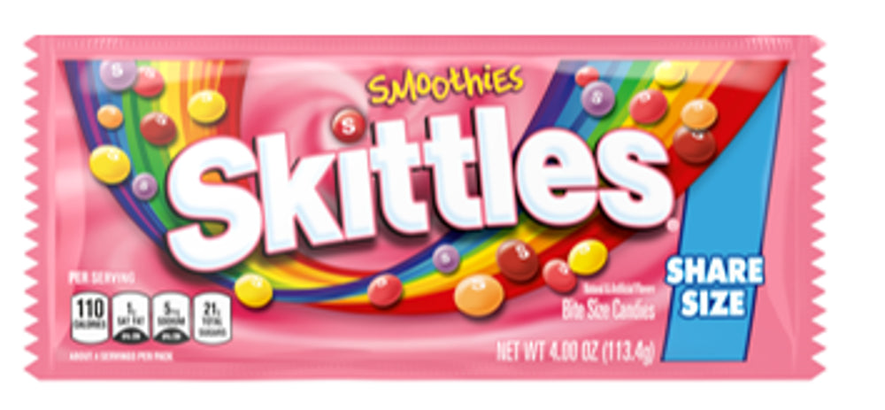 Skittles Smoothies Share Size  4oz 6/24ct