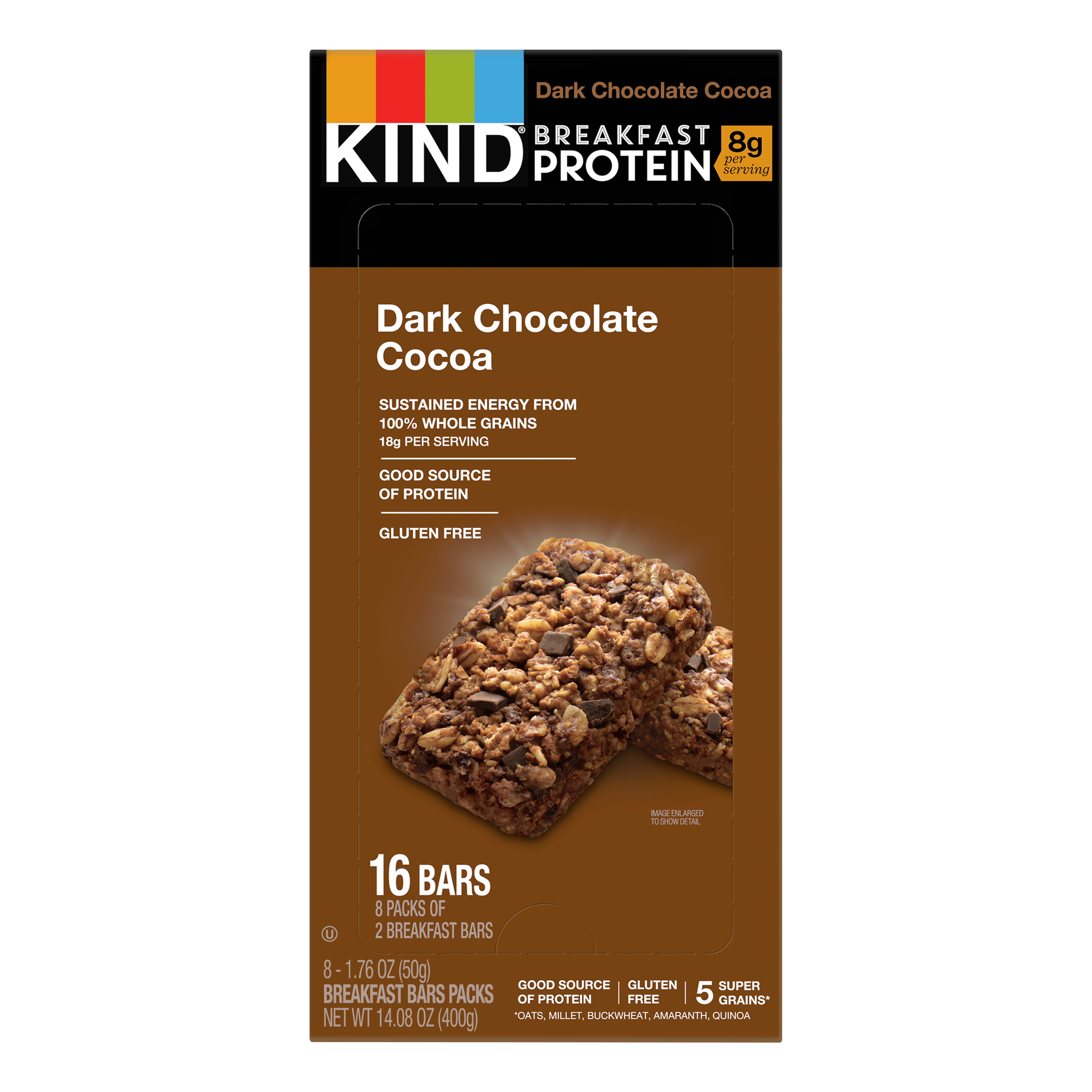 Kind Bar Breakfast Protein DC Cocoa  4-2pc/box 14.08z 1/6ct