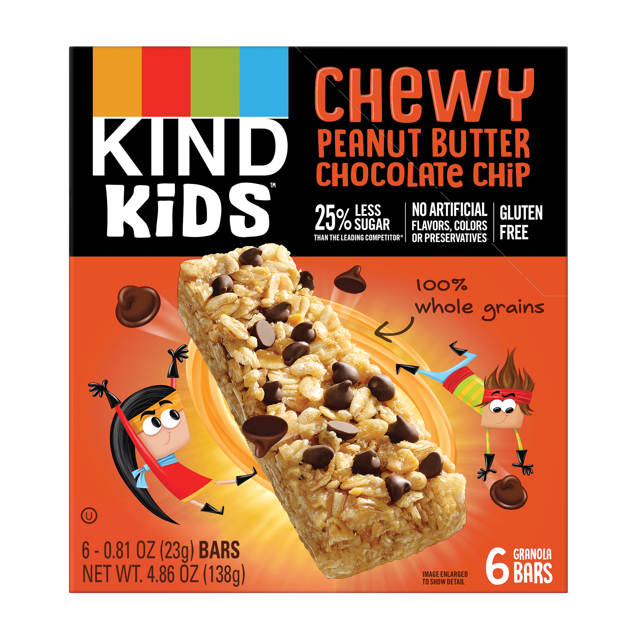 Kind Kids Bar Peanut Butter Chocolate Chip .81oz 6pk  1/8ct