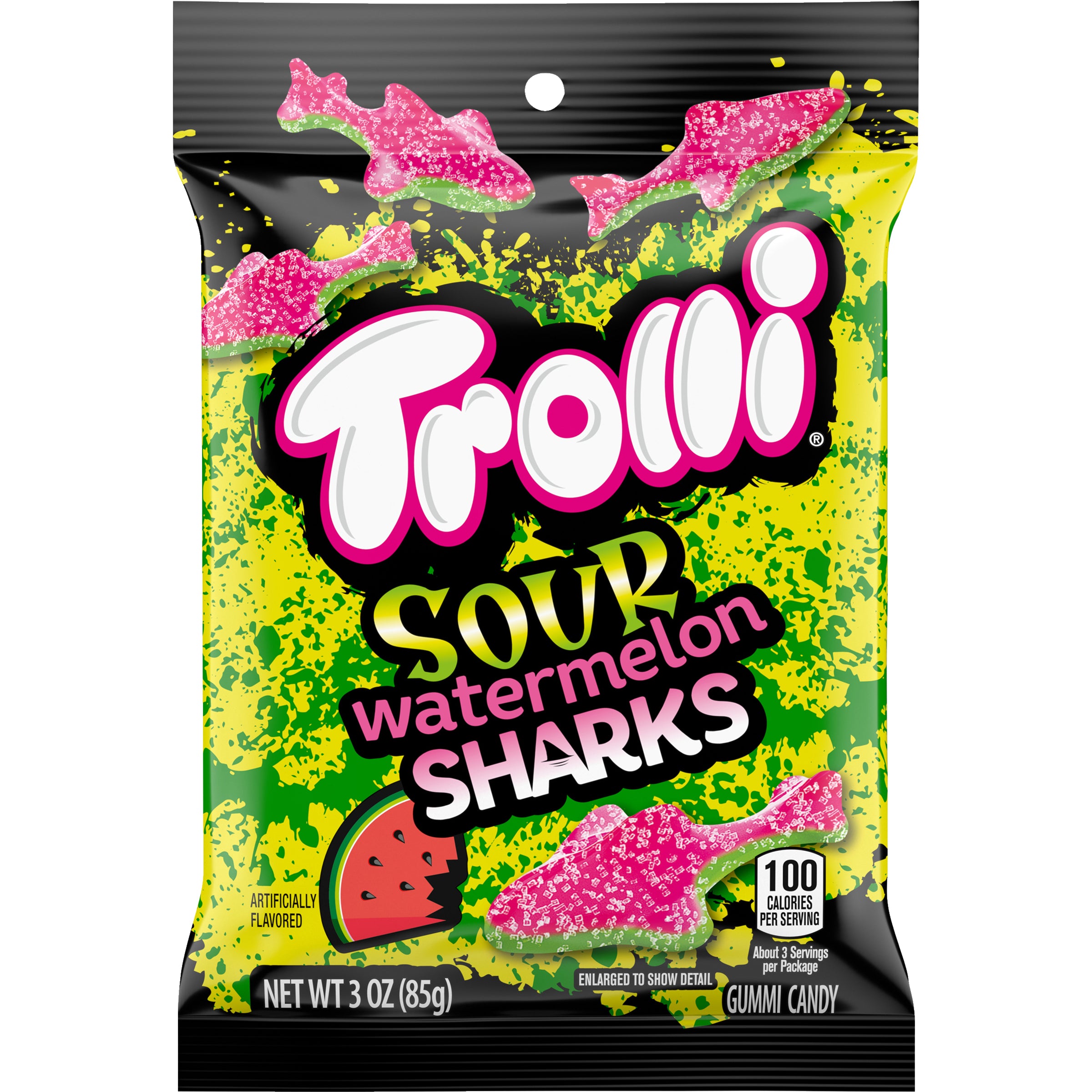 Trolli Value Peg Watermelon Sharks 3oz 1/12ct