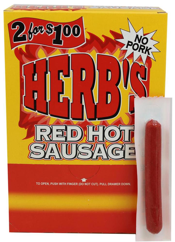 Herb's 2/$1.00 Red Hot Sausage 2/50ct 0.7oz