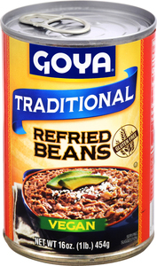 Goya Traditional Refried Beans 16 oz  12ct