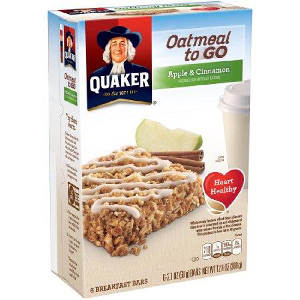 Quaker Breakfast Squares Apple Cinnamon 8/6ct 2.1oz