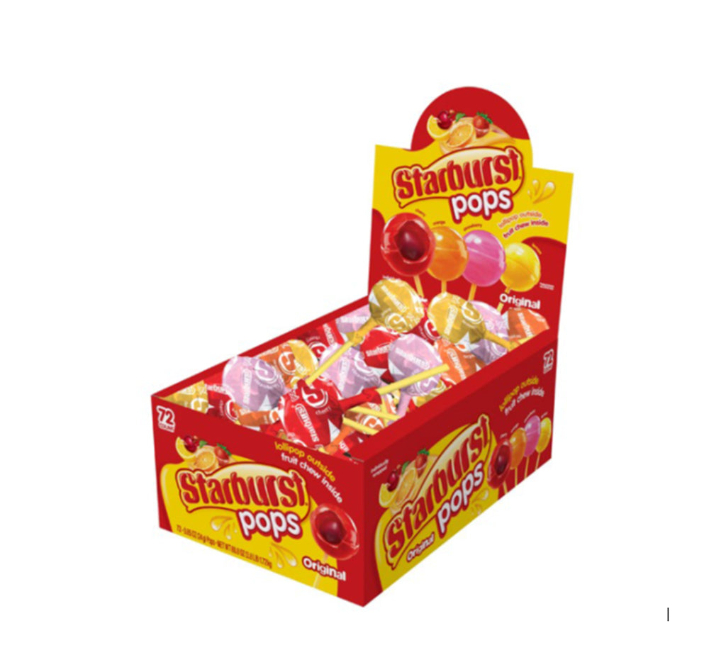 Spangler Starburst Pops  .85 oz  72ct  1/9ct