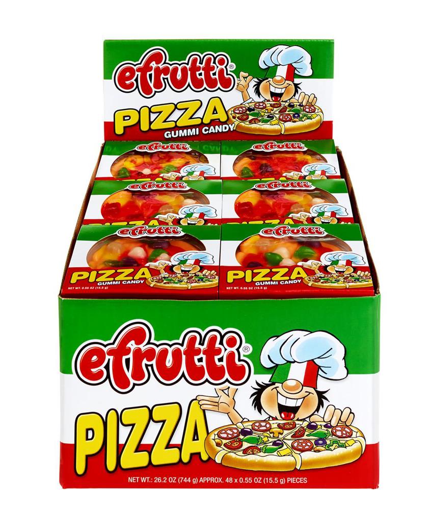 efrutti Individually Wrapped Gummi Pizza 8/48ct 0.55oz