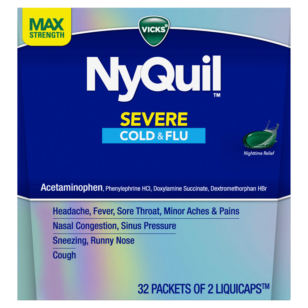 NyQuil Liquidcaps Severe  2ct Single Dose Packets 12/32ct