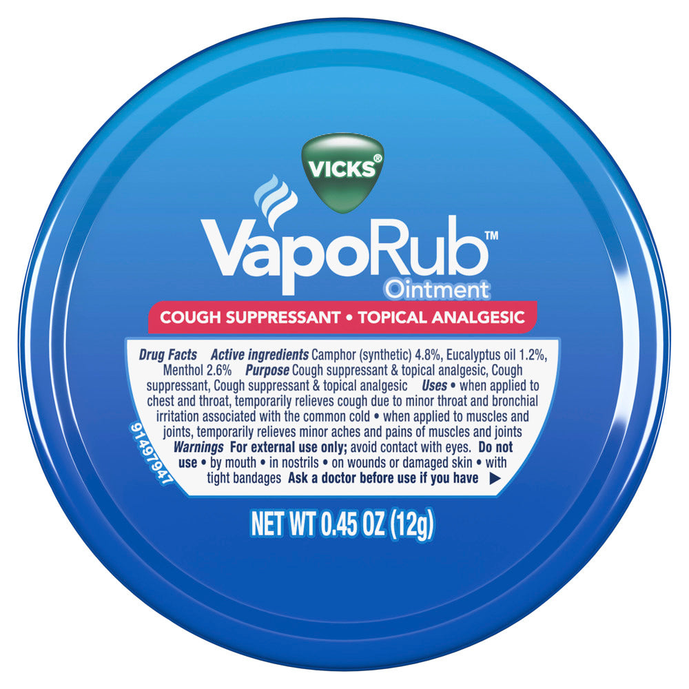 Vicks VapoRub  Ointment  Single Dose Tin  12/24ct