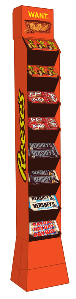 Hershey Assorted Standard Bar Tower 170ct