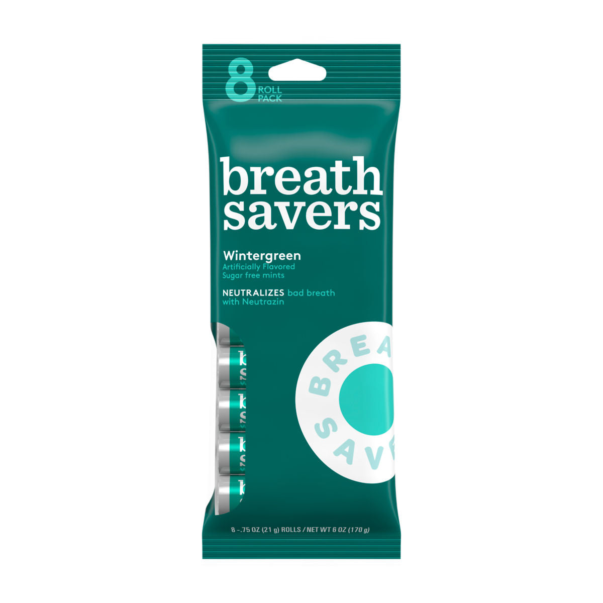 BREATH SAVERS Wintergreen Mints, 8-Pack, 6.0 oz., 15 ct.