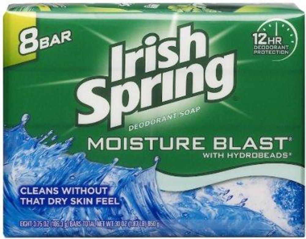 Irish Spring Moisture Blast 8 Pack 9ct 8Pack3.75oz