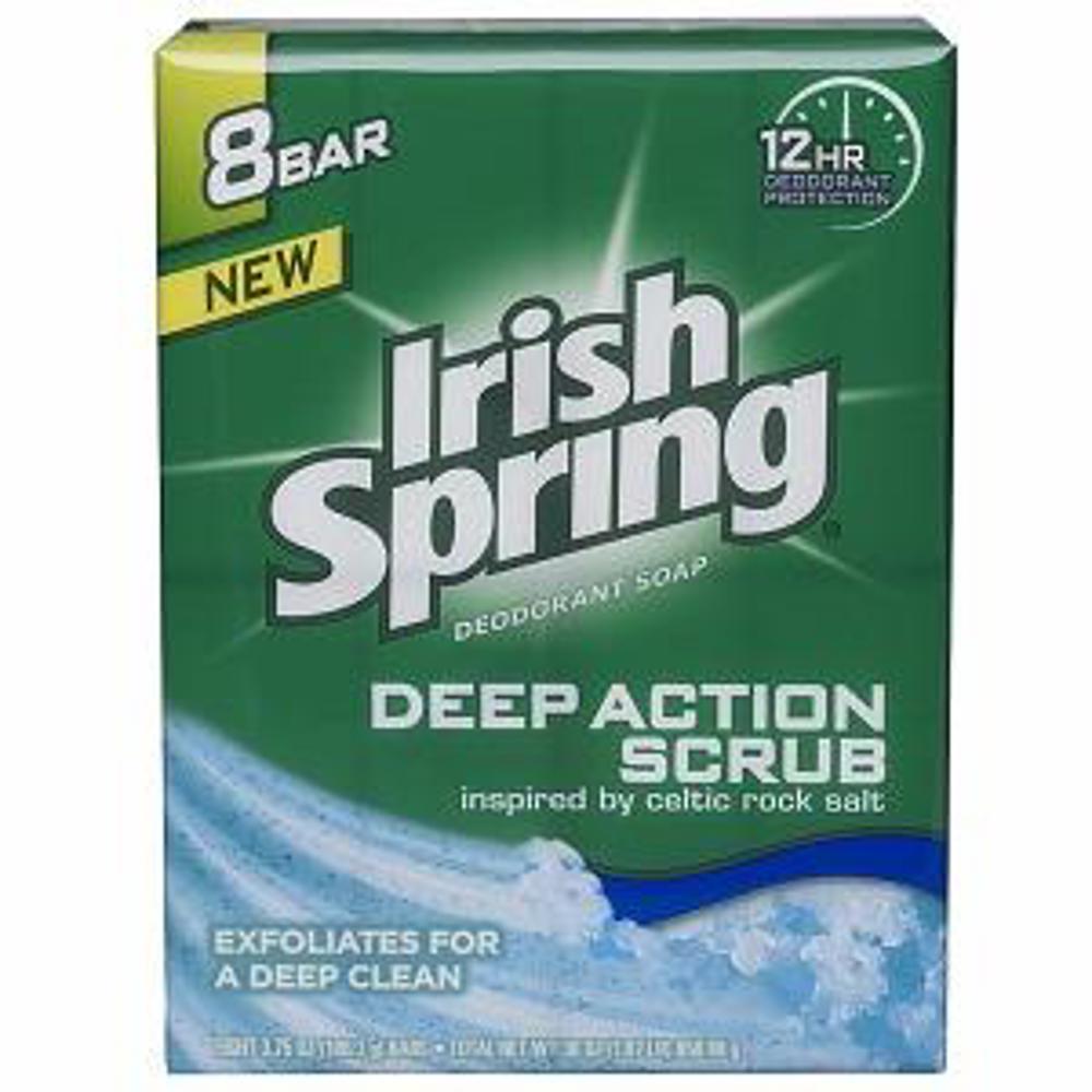 Irish Spring Deep Action Scrub 8 Pack 9ct 8Pack3.75oz