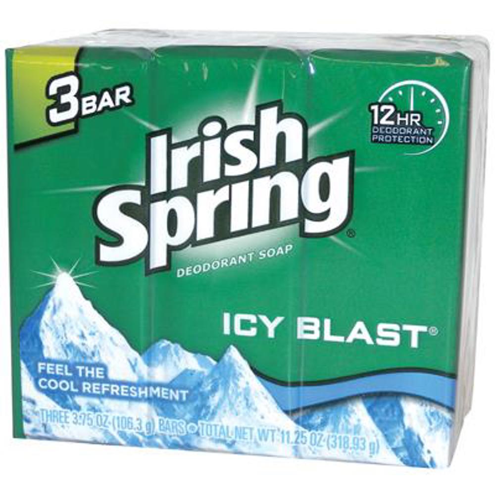 Irish Spring Icy Blast 3 Pack 18ct 3Pack3.75oz