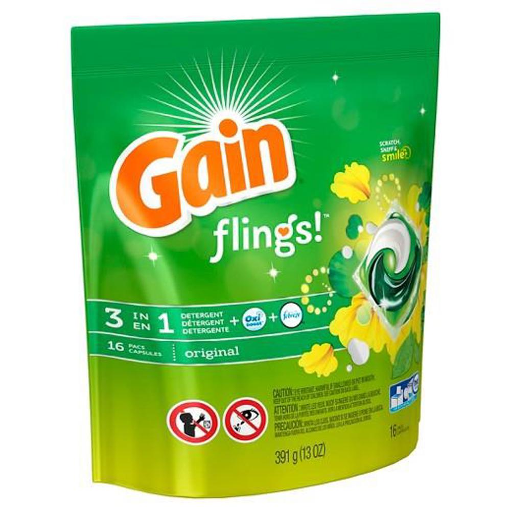 Procter & Gamble Laundry Gain Flings Liquid Pods Original 6ct 16ct