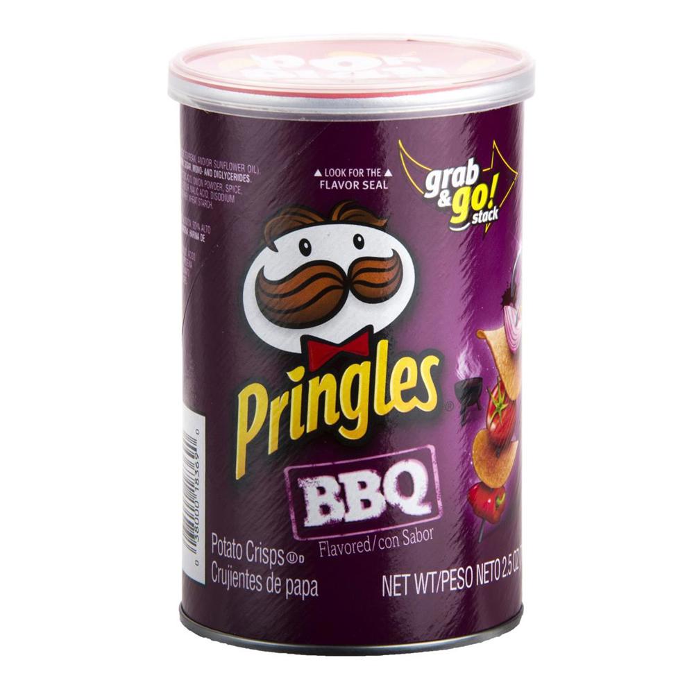 Pringles Grab & Go 2.5 oz Can BBQ 12ct 2.5oz