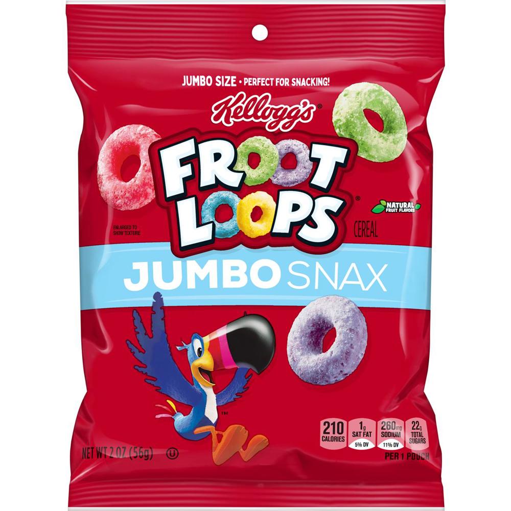 Kellogg's Jumbo Snax Froot Loops 2oz 6ct