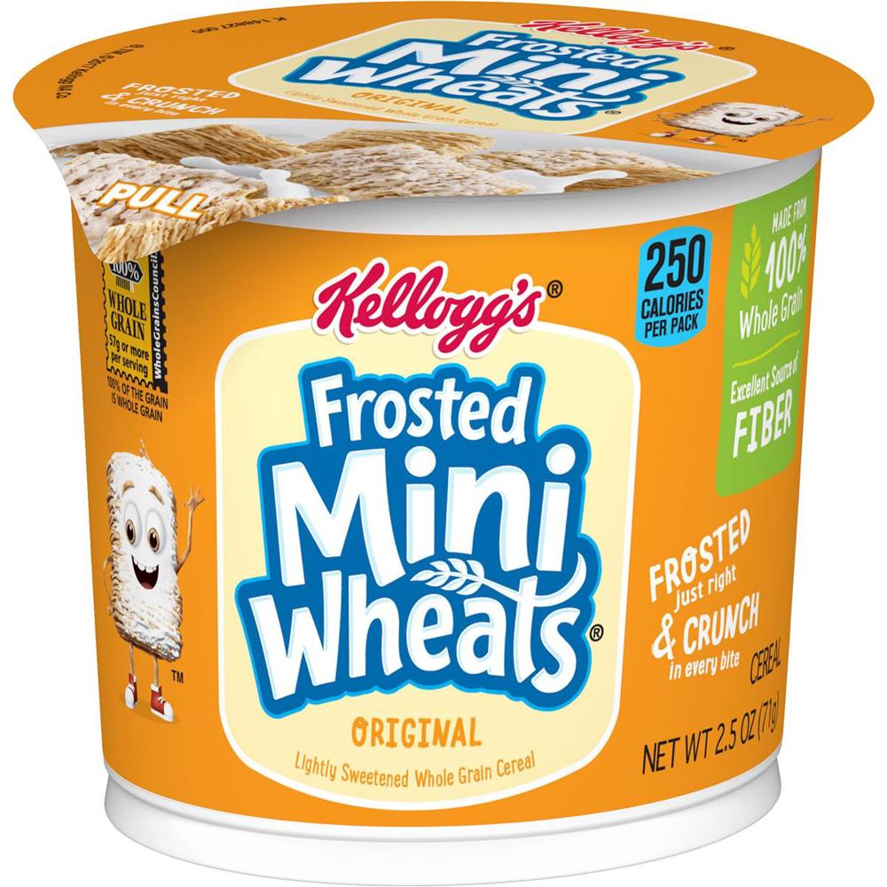 Kellogg's Cereal In A Cup Frosted Mini Wheats Bite Size 10/6ct 2.5oz