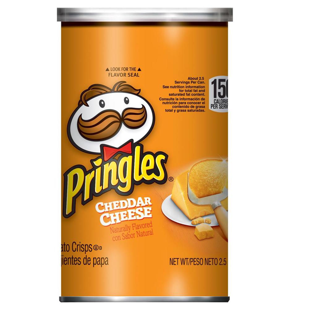 Pringles Grab & Go 2.5 oz Can Cheddar Cheese 12ct 2.5oz