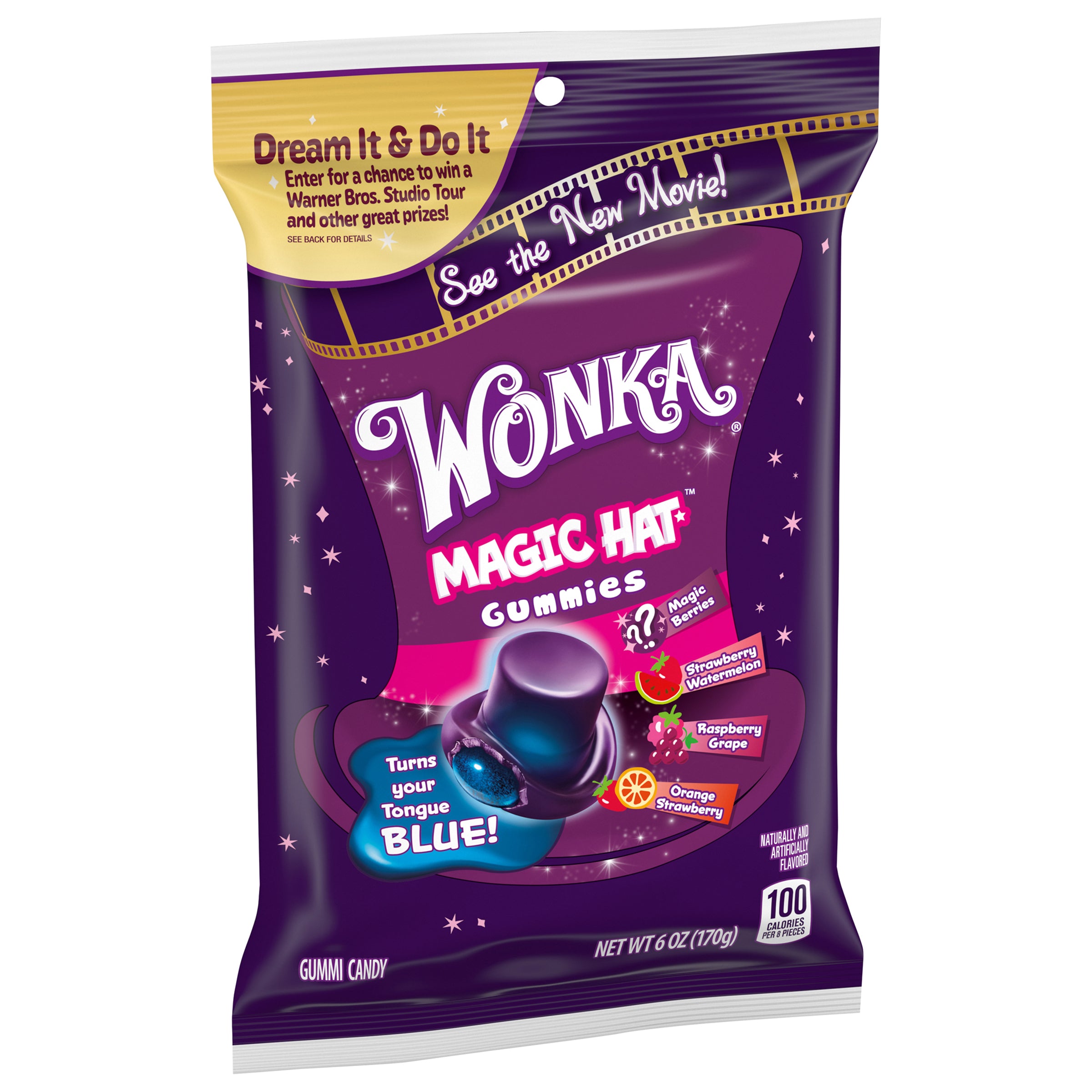 Wonka Pouch Mixed Flav Magic Hat Gummies RSC 6oz 1/8ct