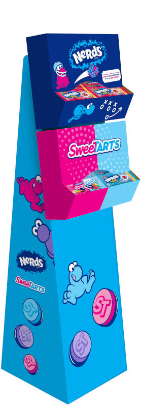 Nerds,SweeTARTS Sharepack Gravity Feed  Floorstand 60ct