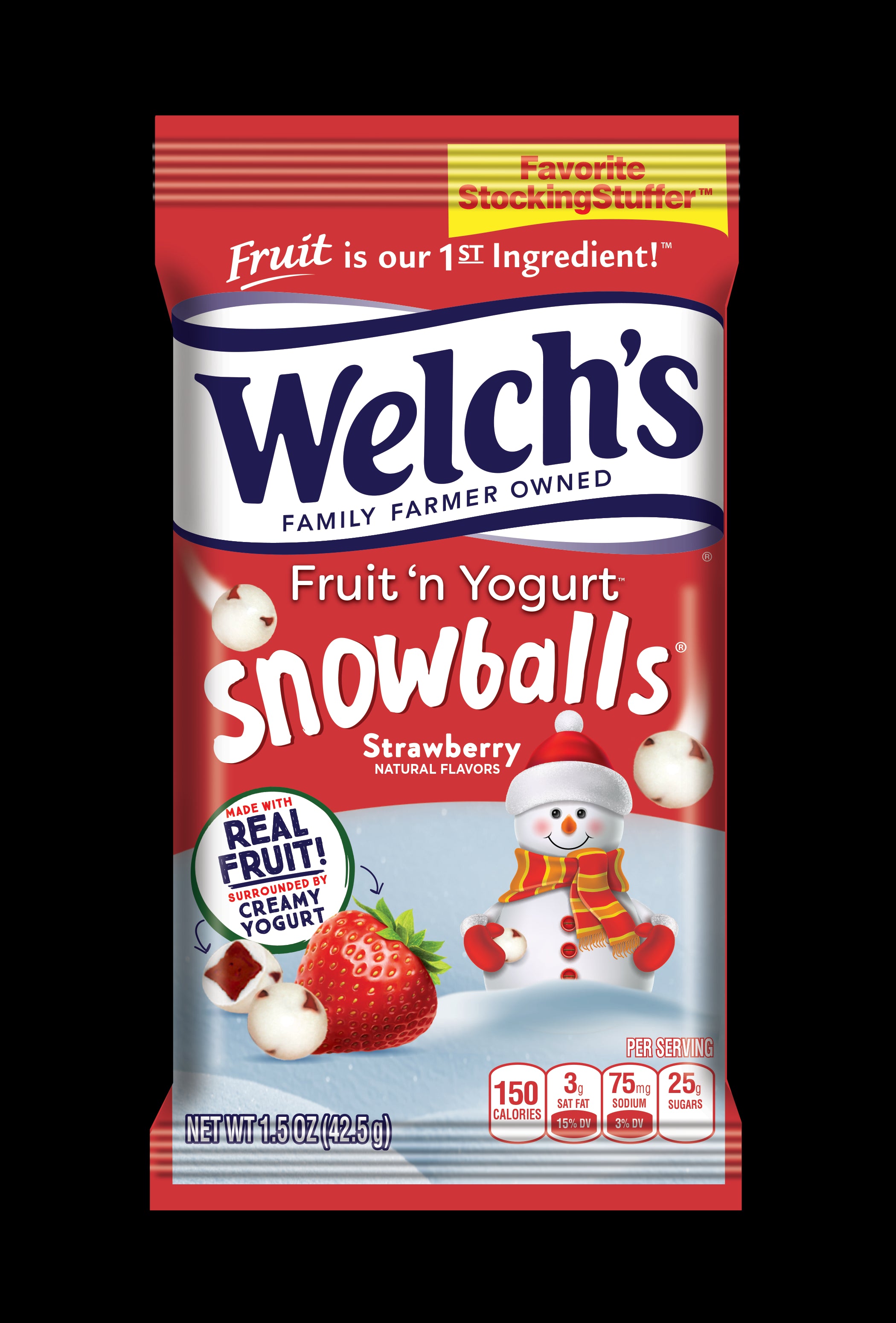 WELCH'S Fruit 'n Yogurt Strawberry Snowballs 1.5oz 1/12ct