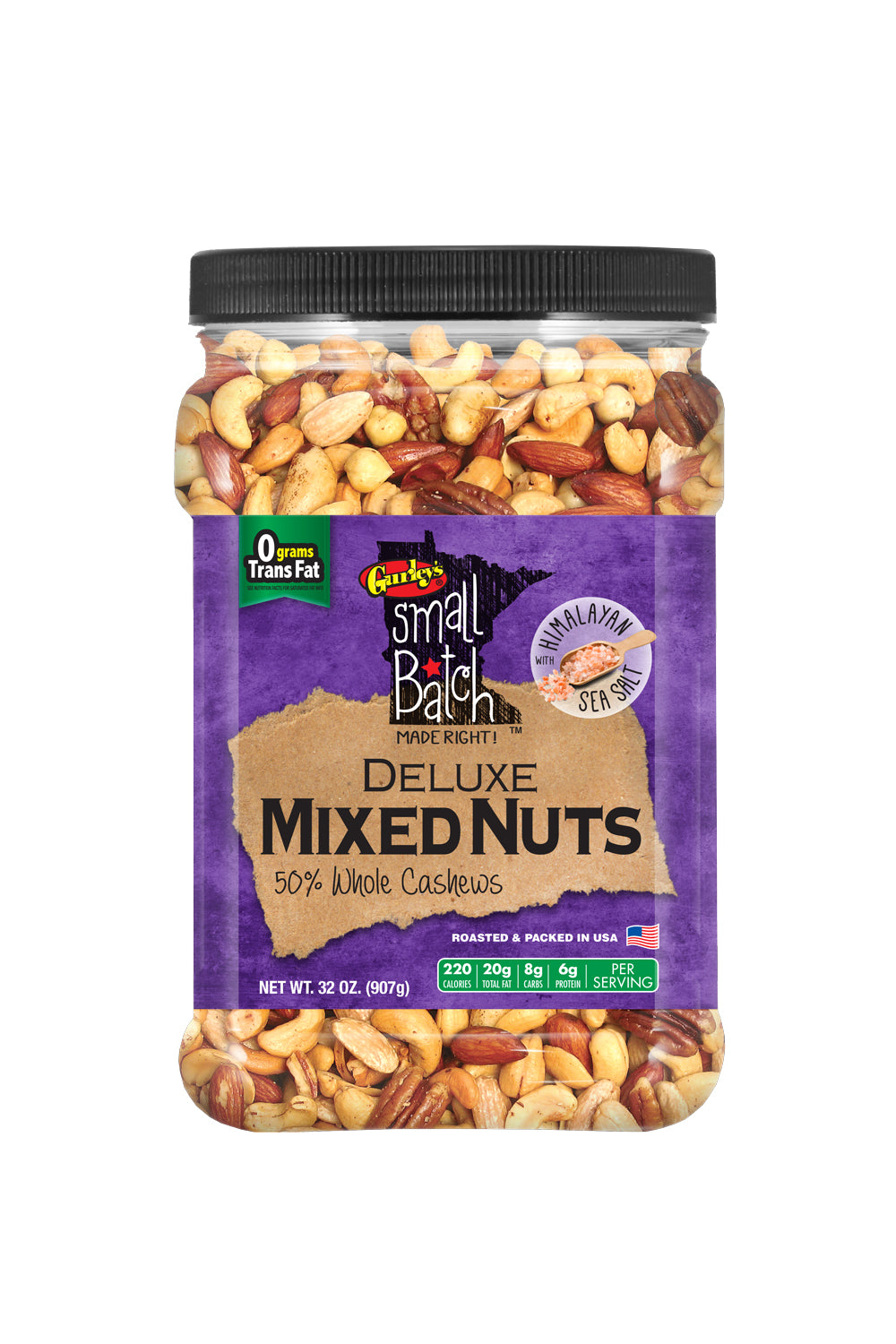 Gurleys Baking & Snacking Nuts Pete Square Jars Small Batch Deluxe Mix Nuts - No Peanuts