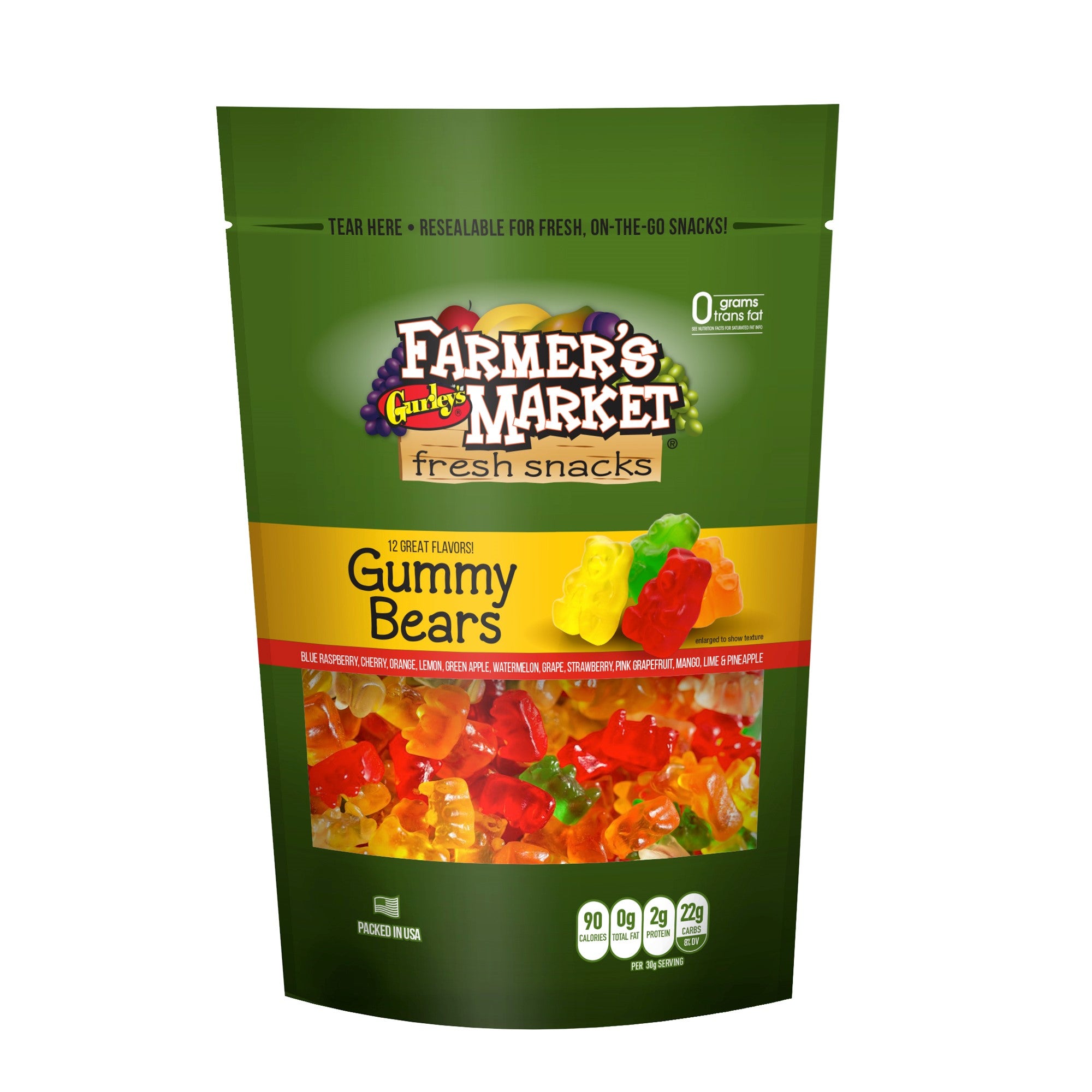 Gurleys Farmers Market (Stand-Up Reclosable Bag) Gummy Bears