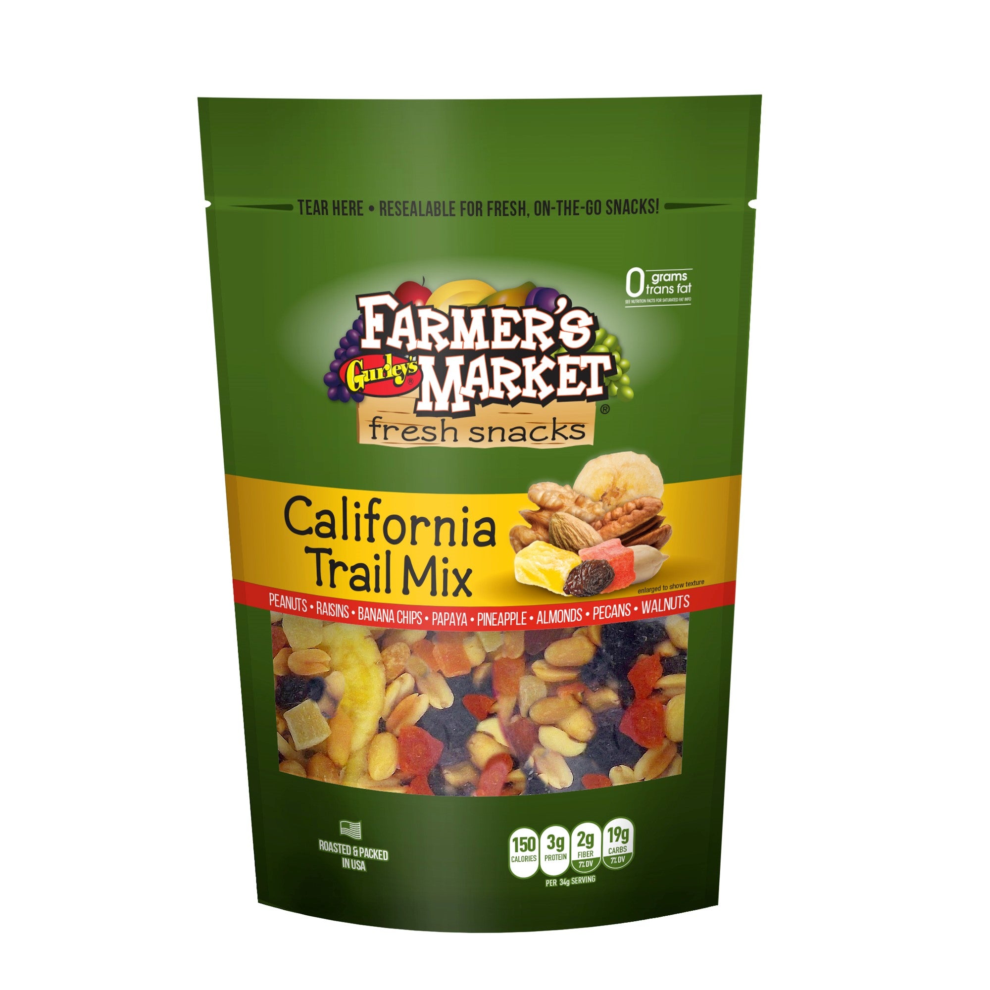 Gurleys Farmers Market (Stand-Up Reclosable Bag) California Trail Mix