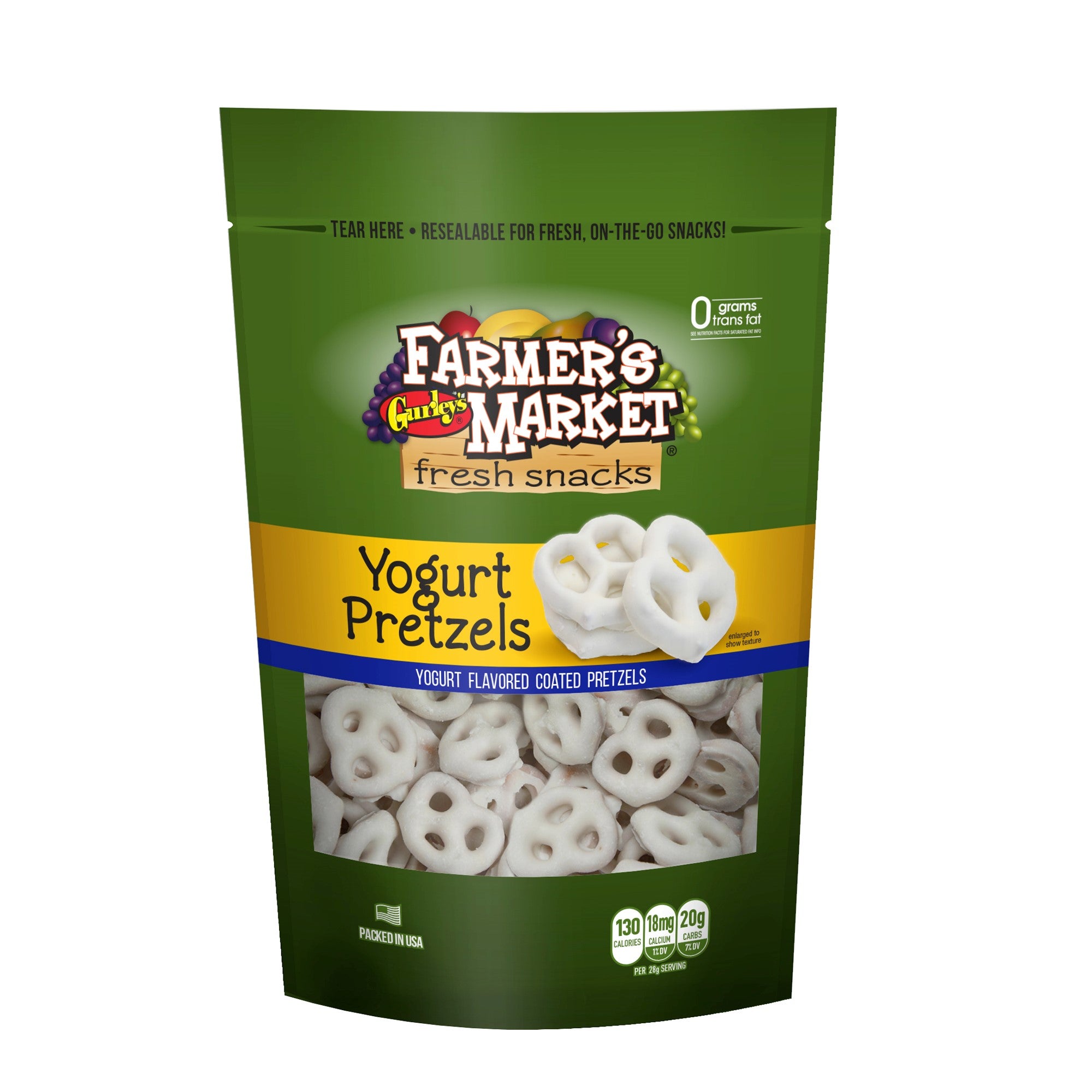 Gurleys Farmers Market (Stand-Up Reclosable Bag) Yogurt Pretzels