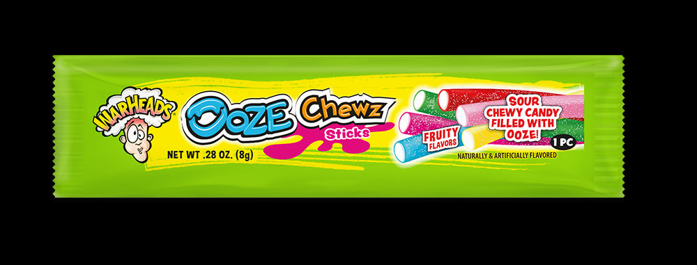 WARHEADS .28oz Ooze Chewz Sticks BULK  Aprox. 850 pieces