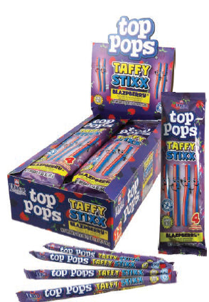 Top Pops Taffy Stixx Blazpberry 1.55oz 12/12ct