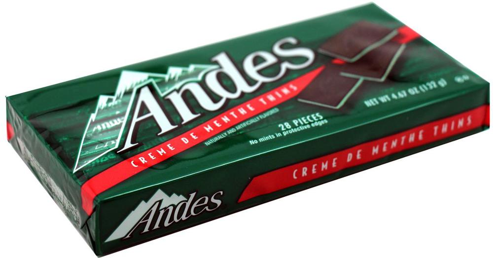 Andes Creme De Menthe Thins 4.67 Oz Box 12 Ct