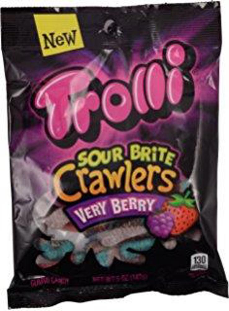 Trolli Sour Brite Peg Very Berry Crawlers 12ct 5oz