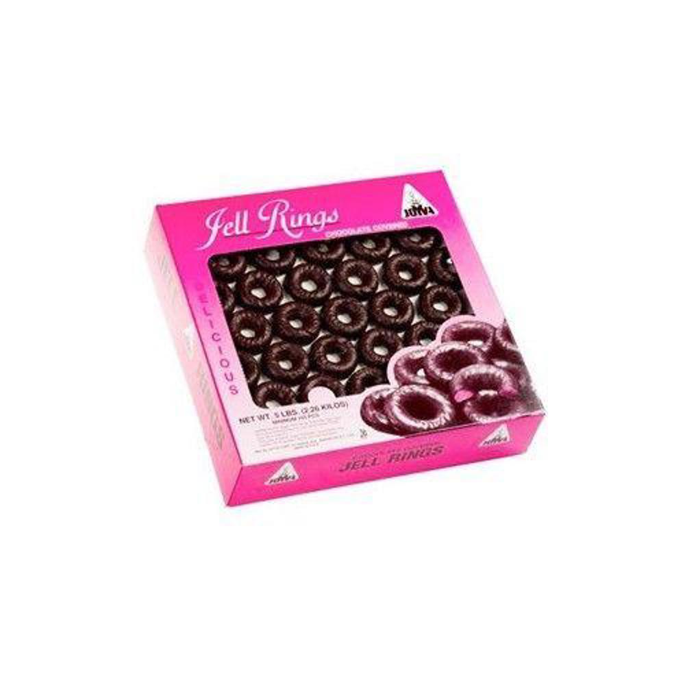 Joyva Bulk Choc Cov'd Raspberry Jelly Rings 6ct 5lb