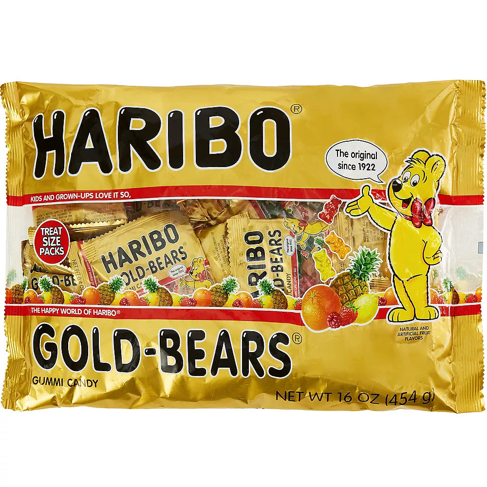 Large Bags Gold Bear Mini's -Treat size 12ct 16oz