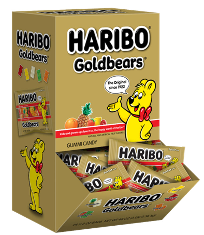 Haribo Gold Bears 2oz  Counter Display  4/24ct