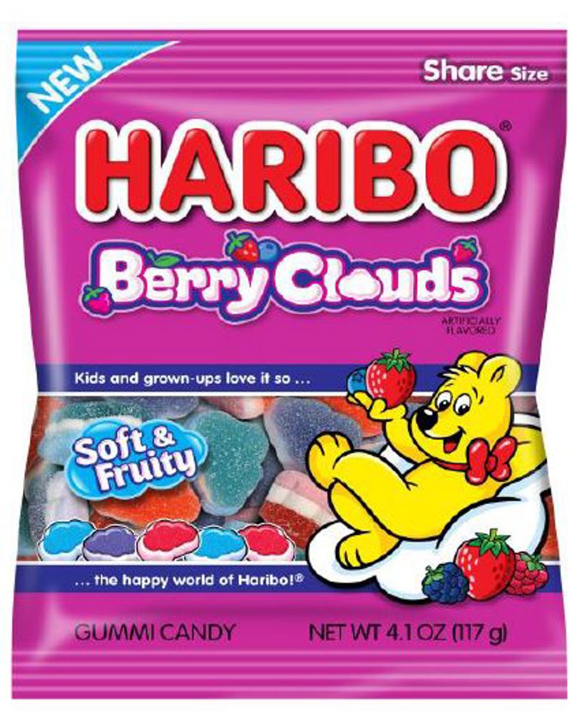 Haribo Peg Bag Berry Clouds 4.1oz 1/12ct