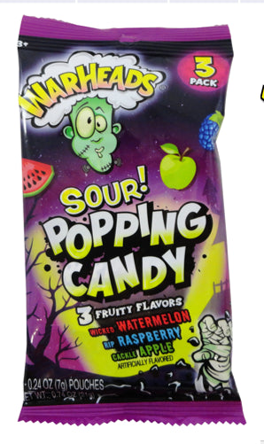 WarHeads HA 3Pk. Popping Candy .74oz.