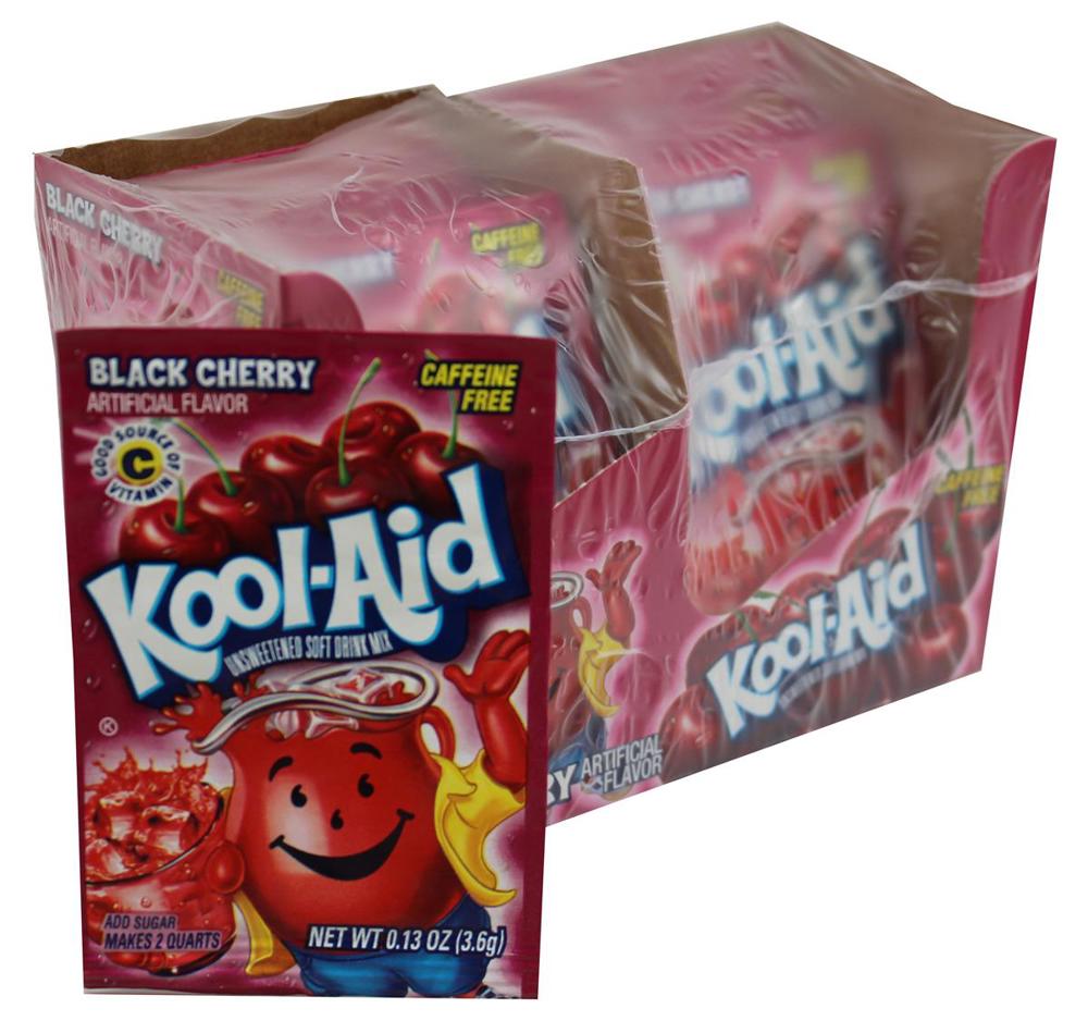 Kool-Aid Unsweetened 2QT Black Cherry 4/48ct 0.13oz